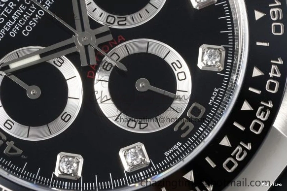 MiroTime 0425 Daytona 116519 Clean Factory 1:1 Best Edition Black Diamonds Dial on Oysterflex Rubber Strap SA Comfortable 1829